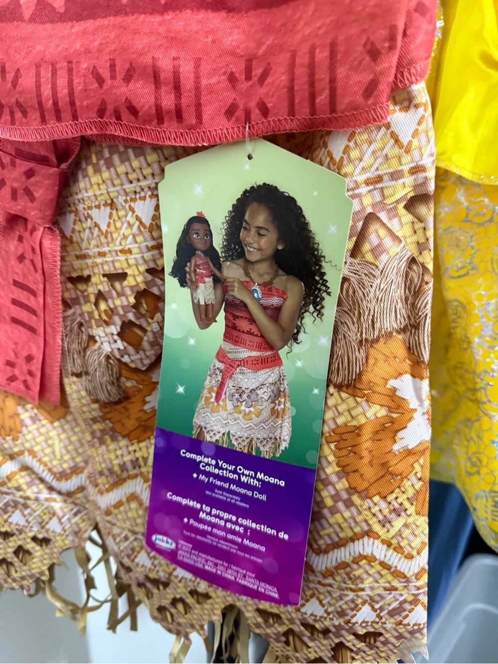 Disney Moana Girls Red and Tan Princess Dress - Picture 2 of 3